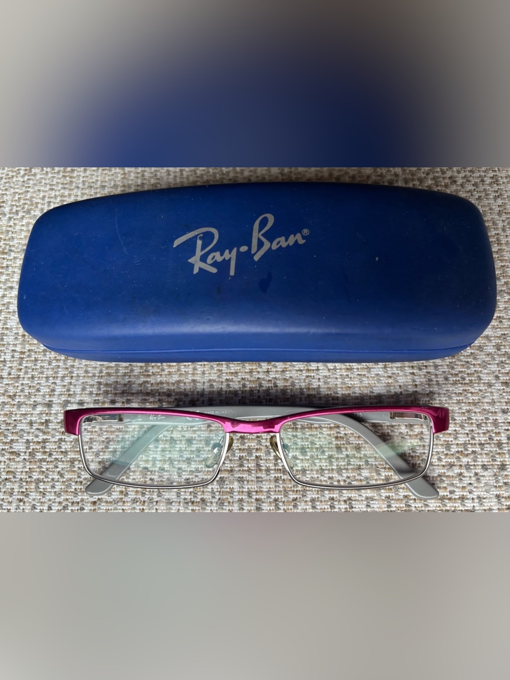Ray Ban Pink Metal Girls Eyeglasses